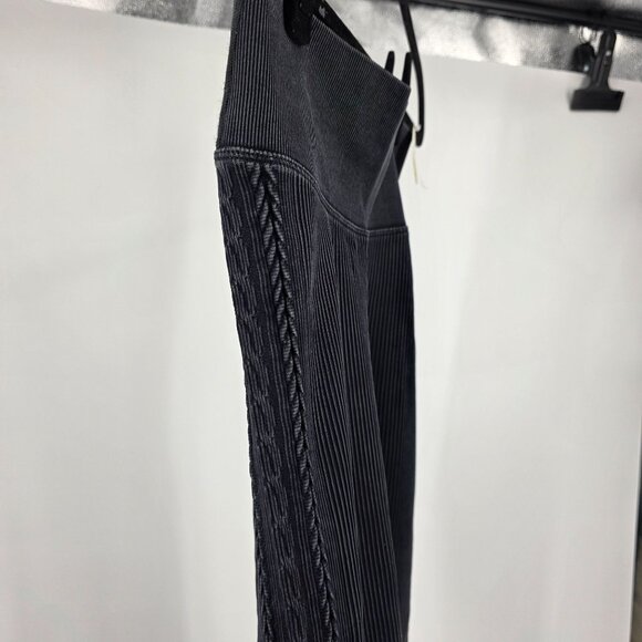 Offline By Aerie High-Waisted Ribbed Leggings L/G Black - Picture 6 of 9